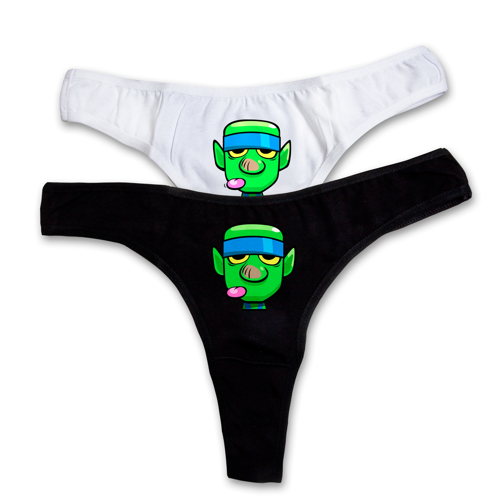 "Tongue Goblin" thongs