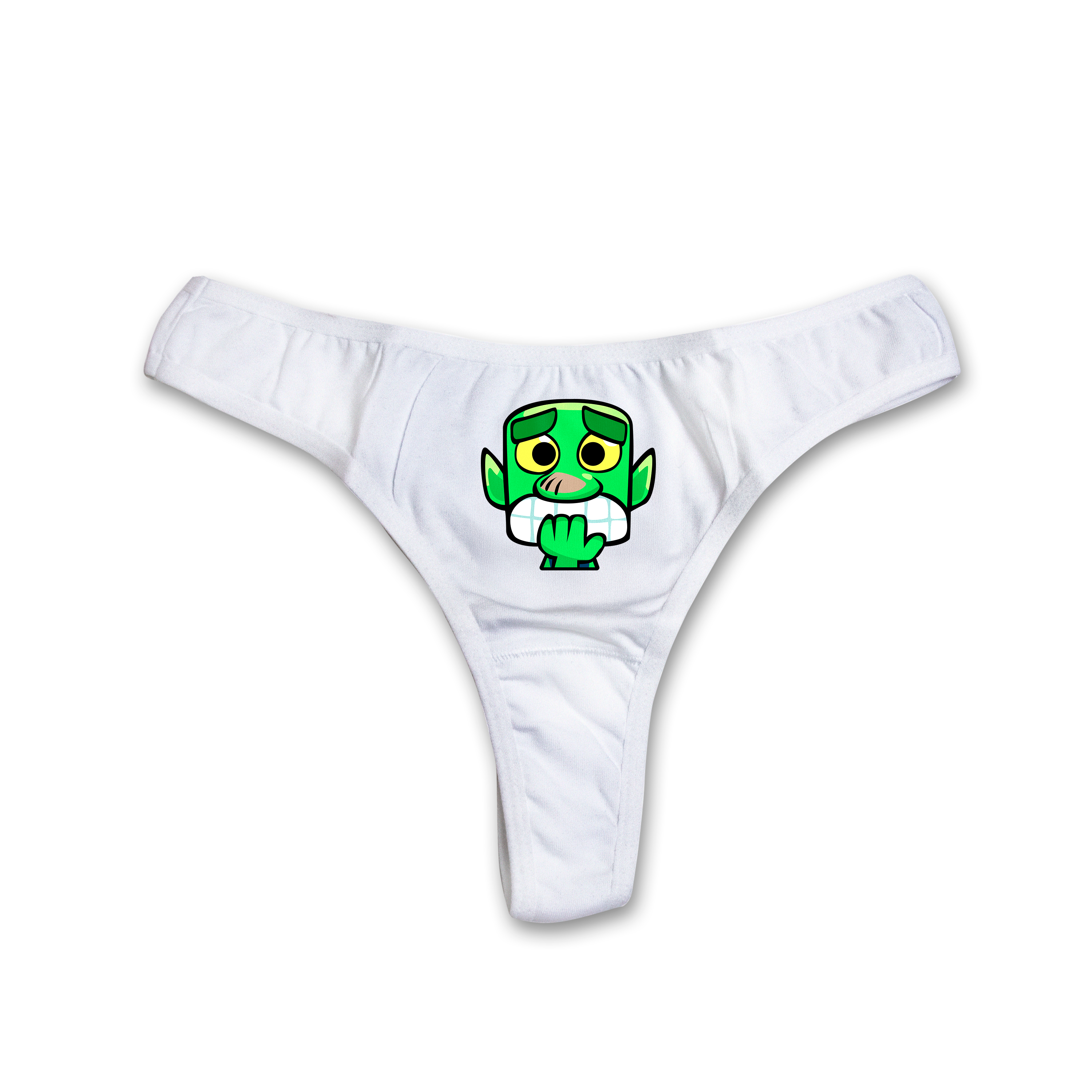"Nail Biter Goblin" thongs